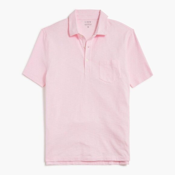 J. Crew Other - J.Crew Slub Jersey Pocket Polo Shirt XL Pink Cotton